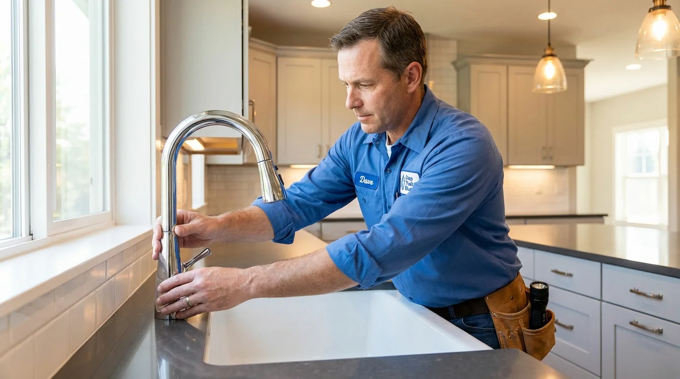 Kitchen faucet installation by Johns Plumbing LLC in New Windsor